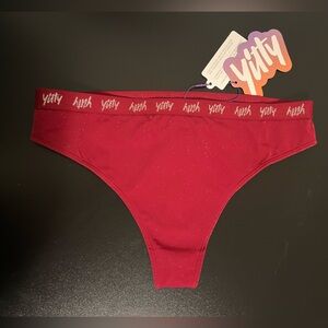 Yitty Spotlight Thong Underwear Shimmered Merlot size Medium